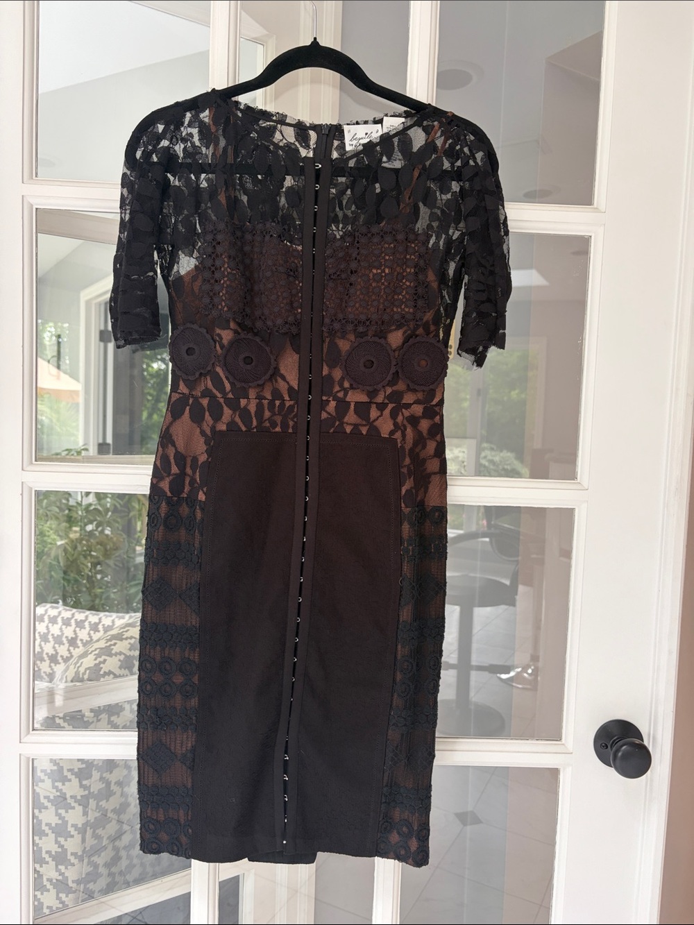 Beguile by Byron Lars Black Midi Lace Corset Dress, size 2P - New with Tags